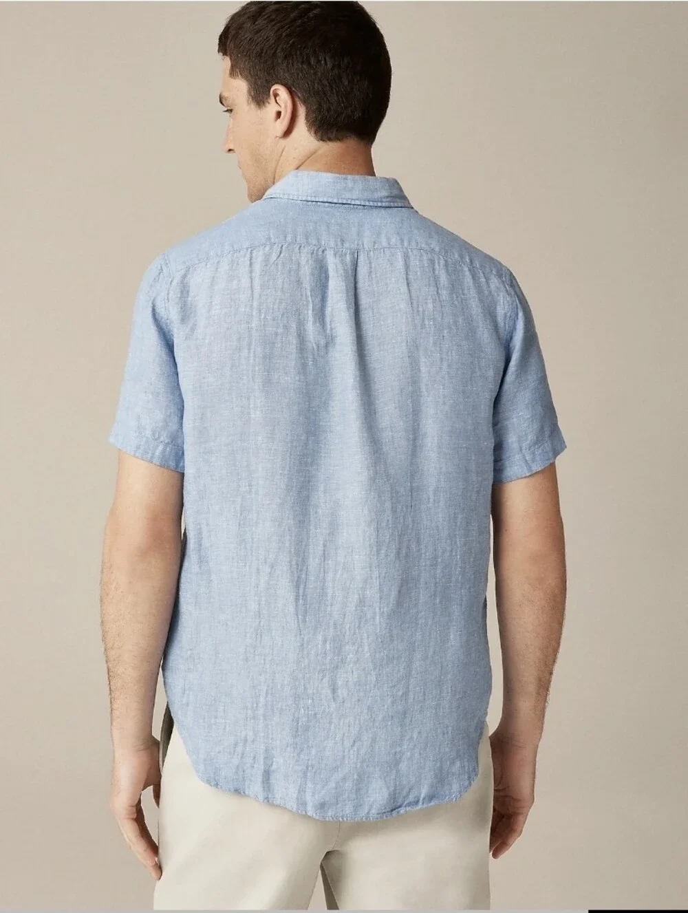 J.Crew Tall short-sleeve Baird McNutt 100% Irish linen shirt